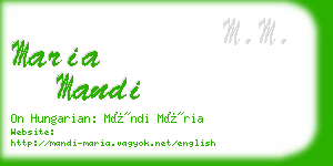 maria mandi business card